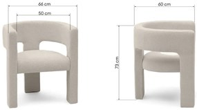 Beżowoszary designerski fotel ALPHA LOOP