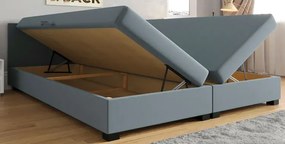 Niebieski dwuosobowy tapczan z zagłówkiem S9-F89