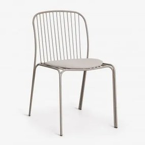 Krzesło Ogrodowe Ze Stali Anerina Moka Brown - Sklum