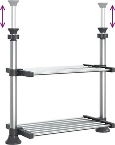 Regulowany aluminiowy regał kuchenny na blat - Rivia