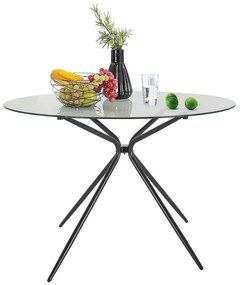 Okrągły stół ze szklanym blatem ø 110 cm Silvie – Støraa