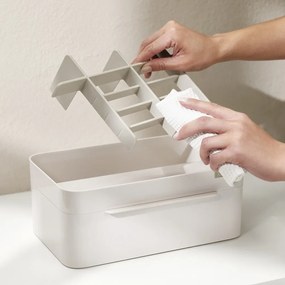 Beżowy plastikowy organizer łazienkowy na kosmetyki Viva – Joseph Joseph