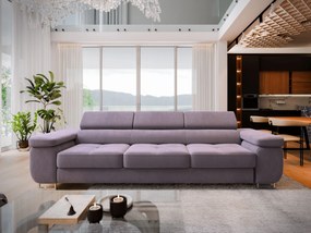 Masseno Sofa MOSINE z funkcją spania, Rozkładana sofa - Wrzosowy, MONOLITH 62