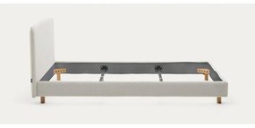 Szare tapicerowane łóżko dwuosobowe bez stelaża 160x200 cm Valma – Kave Home