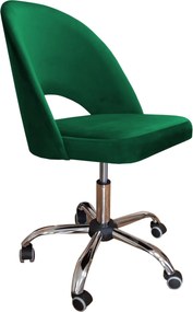 Fotel obrotowy POLO tkanina Welur krzesło biurowe ergonomiczne do biurka : Kolor Stelaża - Chrom, Kolor tkaniny - VELVET - MG25, Typ siedziska - Siedzisko obrotowe 360°, Typ tkaniny - Velvet