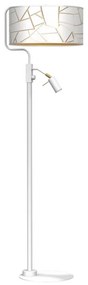 Lampa stojąca ZIGGY 1xE27/40W + 1xGU10/MR11/7W biała/złota