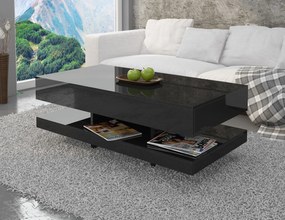 Stolik kawowy Tora 90x60 cm, kolor czarny połysk