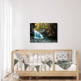 Obraz leśnego wodospadu (70x50 cm)
