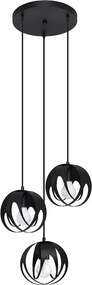 Czarna stalowa lampa wisząca nad stół - 7X A191 W6-S64