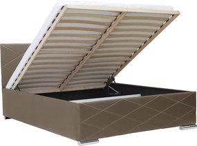 Łóżko tapicerowane z pojemnikiem TRE 120x200 cm Czerwony