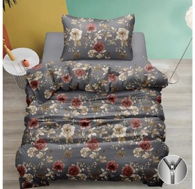 PrzytulneMieszkanie.pl PrzytulneMieszkanie.pl Bawełniana pościel BOTANESSE szara Rozmiar pościeli: 70 x 90 cm | 140 x 200 cm