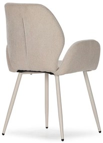 Beżowe tapicerowane fotele jadalniane zestaw 2 szt. Ansu – Marckeric