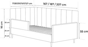 Łóżko dziecięce przypodłogowe BAMBI II - 80x200