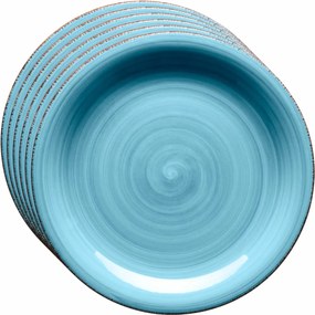 Mäser Zestaw 6 talerzy deserowych Bel Tempo 19,5cm, niebieskie