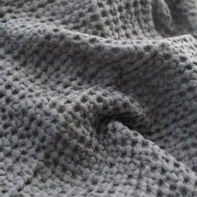 Ciemnoszary ręcznik 50x70 cm Honeycomb – Linen Tales