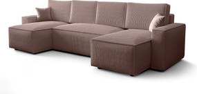 BEDANTE Narożnik AMBRO U Poso 27 z funkcją spania i pojemnikiem, kształt U, rozkładana sofa