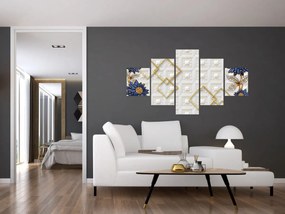 Obraz - Diamentowe kwiaty (125x70 cm)