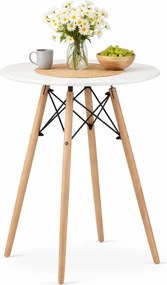 Biały okrągły stół w stylu skandynawskim D3-C86