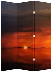 Parawan - Zachód Słońca z żaglówką (126x170 cm)