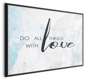 Plakat With love 30x21 cm z ramą czarną bez marginesu ARTGEIST B