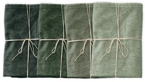 Zestaw 4 serwetek tekstylnych z domieszką lnu Really Nice Things Green Gradient, 43x43 cm