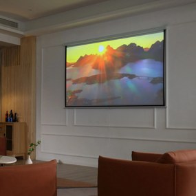 HOMCOM Ekran projekcyjny 203 x 152 cm 254 cm 4:3/ 16:9 Ręczny do kina domowego
