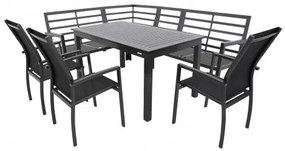 EXPERT LOUNGE - aluminiowy zestaw ogrodowy 3+1+1