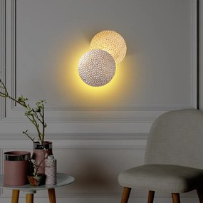 Kinkiet w biało-złotym kolorze LED ø 21 cm Yosma – Opviq lights