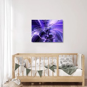 Obraz na szkle abstrakcji technicznej (70x50 cm)