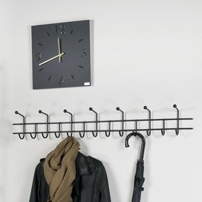 Czarny metalowy wieszak ścienny Barato – Spinder Design