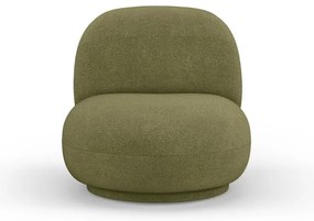 Zielony fotel z materiału bouclé Chuck – Micadoni Home