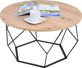 Industrialny stolik kawowy dąb artisan E5-B06
