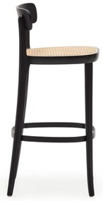 Czarny hoker w dekorze jesionu 99 cm Romane – Kave Home
