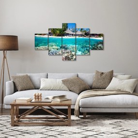 Obraz plaży na tropikalnej wyspie (125x70 cm)