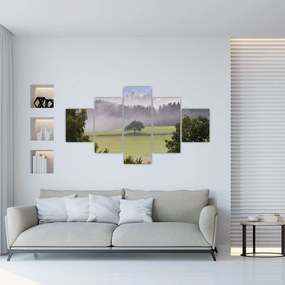 Obraz łąki z drzewem (125x70 cm)