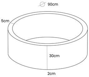 Szaroniebieski aksamitny basen z kulkami ø 90x30 cm Montessori – Meowbaby
