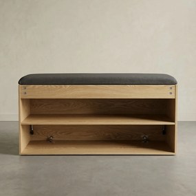 Szafka na buty z siedziskiem i schowkiem TORI, 100 x 50 x 35 cm