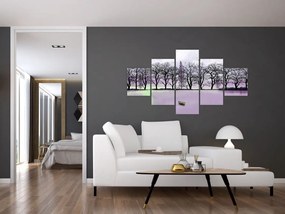 Obraz - Łodka na jeziorze (125x70 cm)