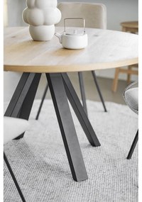 Okrągły rozkładany stół w dekorze dębu ø 135 cm Maddock – Rowico