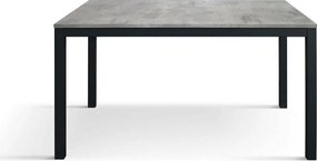 Drewniany stół, szary beton, antracytowa podstawa, 160x90-210x90cm długości - TROPEA