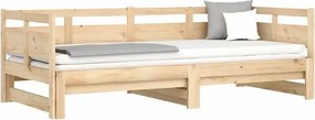 Łóżko rozsuwane z naturalnej sosny 2x(80x200) cm M7-W07