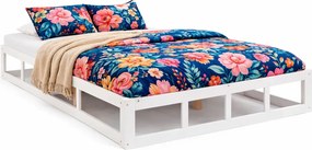 Białe łóżko z litego drewna 120x200 Z5-D12