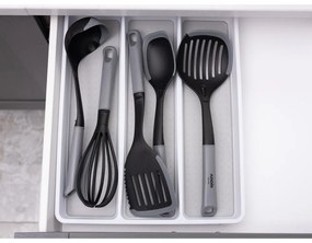 Szary plastikowy organizer na sztućce 41 x 33 cm – Addis