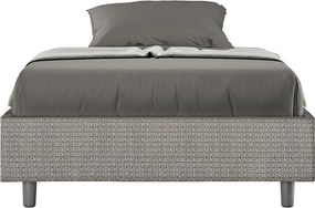 Łóżko bez stelaża tapicerowane 120x190 tkaniny Labirinto 2 szary Azelia