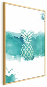 Plakat Ananas 60x90cm z ramą złotą bez marginesu ARTGEIST B
