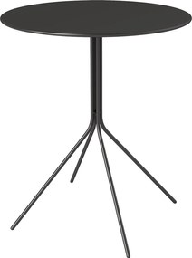 Outsunny Stół ogrodowy Ø60 x 71 cm, Odporny na warunki atmosferyczne balkonowy stół ze stali, Okrągły stolik pomocniczy czarny