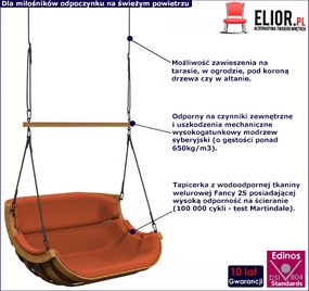 Podwójna huśtawka ogrodowa terracotta K1-P39