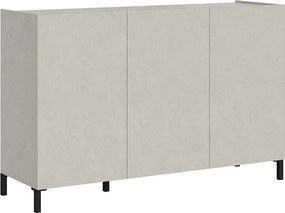 Komoda 3-drzwiowa Solaria 130x40x84 cm, biały połysk