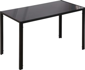 HOMCOM Stół jadalniany kuchenny nowoczesny design 120x60x75 cm czarny do salonu lub kuchni | Aosom PL