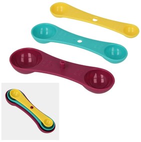 Zestaw 3 kolorowych miarek Metaltex Spoons